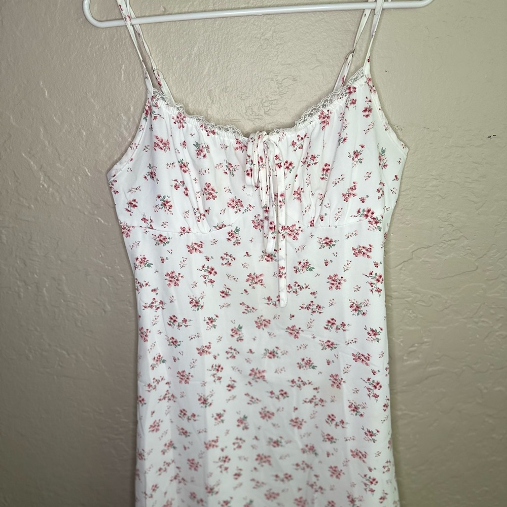 Floral White Mini Dress